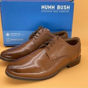 Size 13M Nunn Bush Flex Plain Toe Oxford Men Dress Shoes / Genuine Leather New